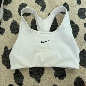 Nike White Sports Bra Racerback Design